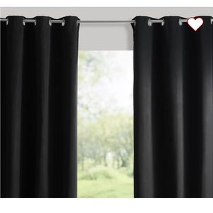 Pottery Barn Sunbrella Outdoor Grommet Curtain 50”Wx96”L Black